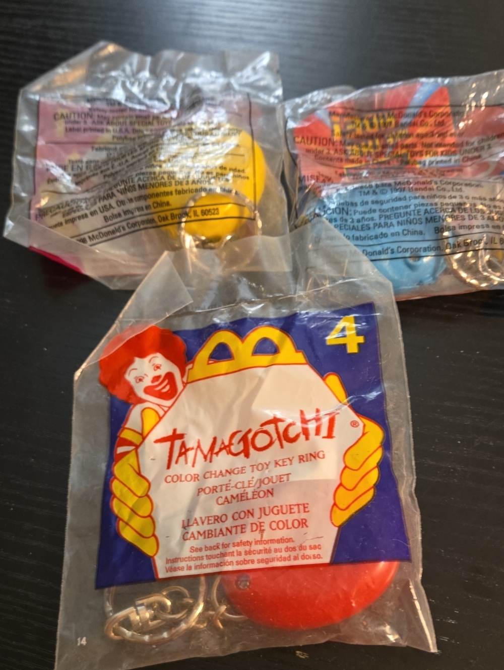 McDonald's Mini Tamagotchi Party Favors - Red  Yellow Blue